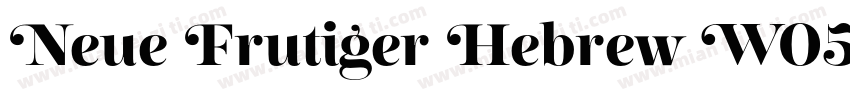 Neue Frutiger Hebrew W05 Heavy字体转换